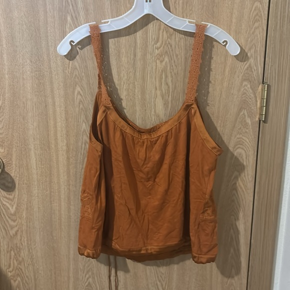 NWT Anthropologie embroidered tank with lace straps and rope tie - Picture 7 of 9